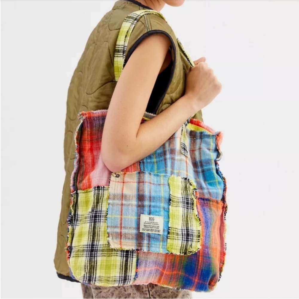 SOLD - Colorful Patchwork Tote Bag